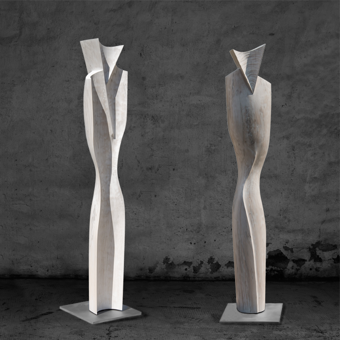 modern wood art sculptures by German sculptor Gerstenberger