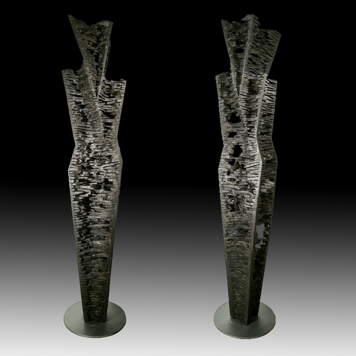 Abstract wood sculpture